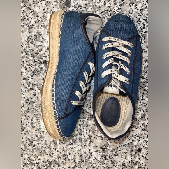 Coach  Shoes Jean Blue Color Blue Size 6.5 B Lace Up. - Picture 1 of 12